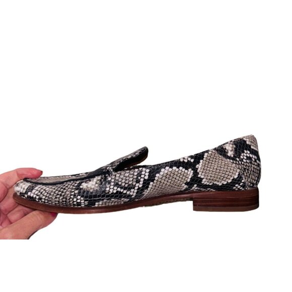 Franco Sarto Womens Snakeskin Print Loafers 7.5 City Quiet Luxury Office Wear - Picture 10 of 11